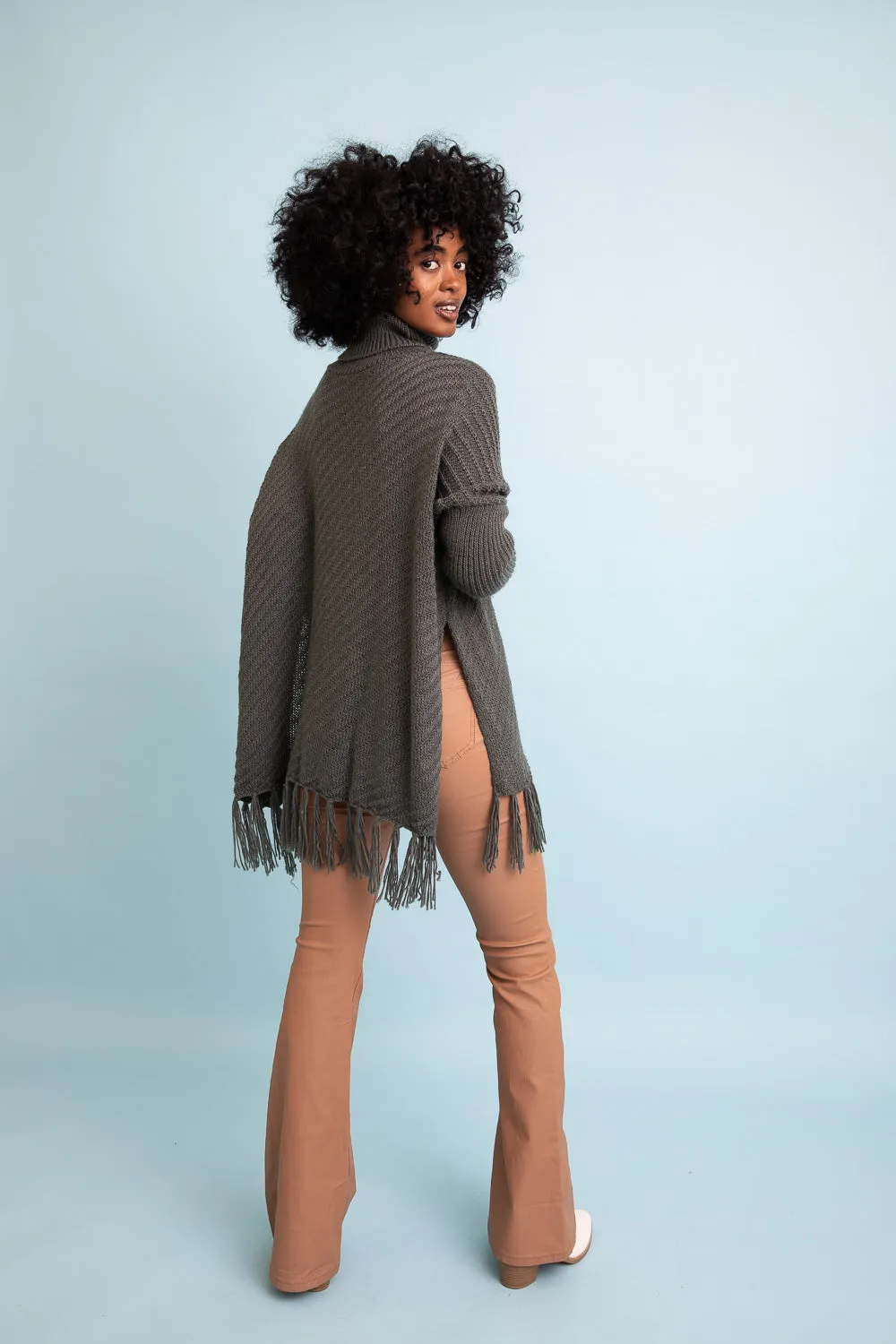 Sweater Weather Roll-Neck Poncho