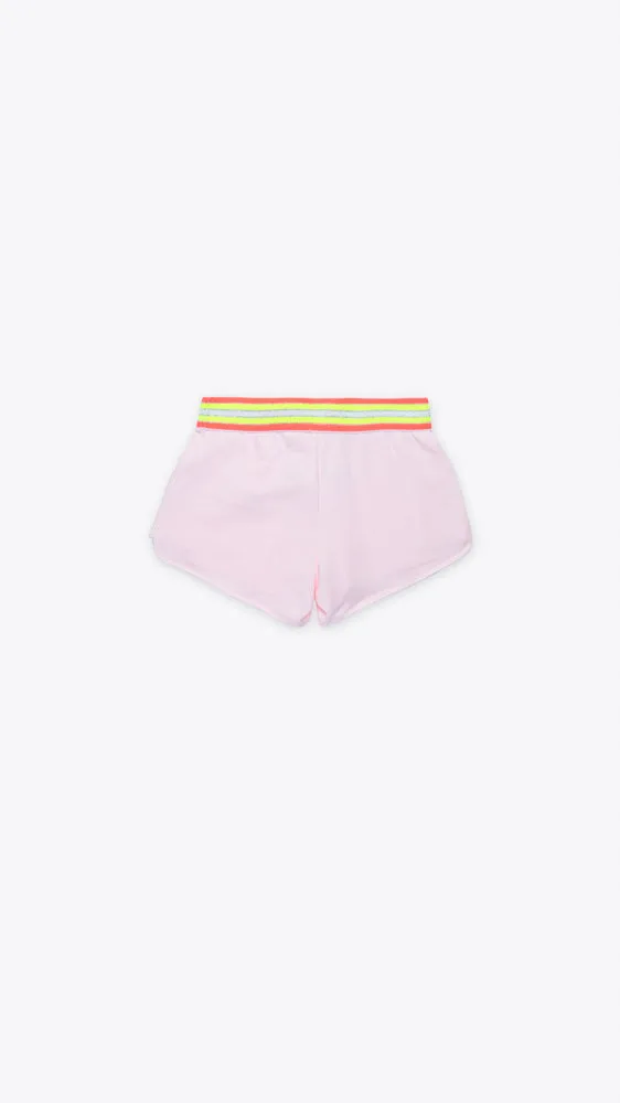 Sweatshorts with Multicolored Elastic Waist & Stars