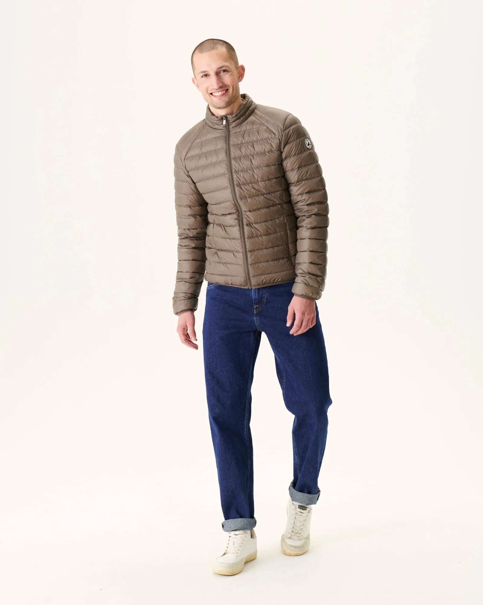 Taupe Lightweight down jacket Mat