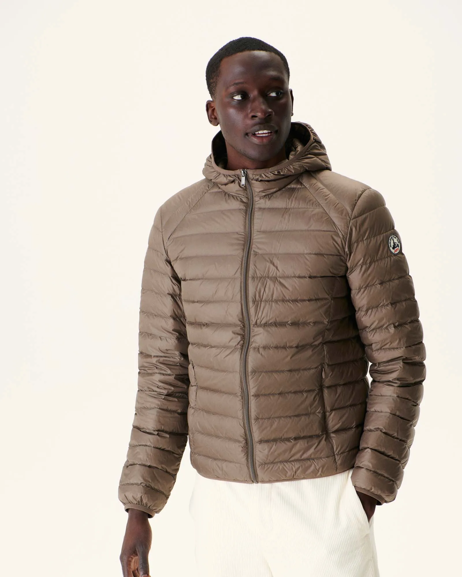 Taupe Lightweight down jacket Nico