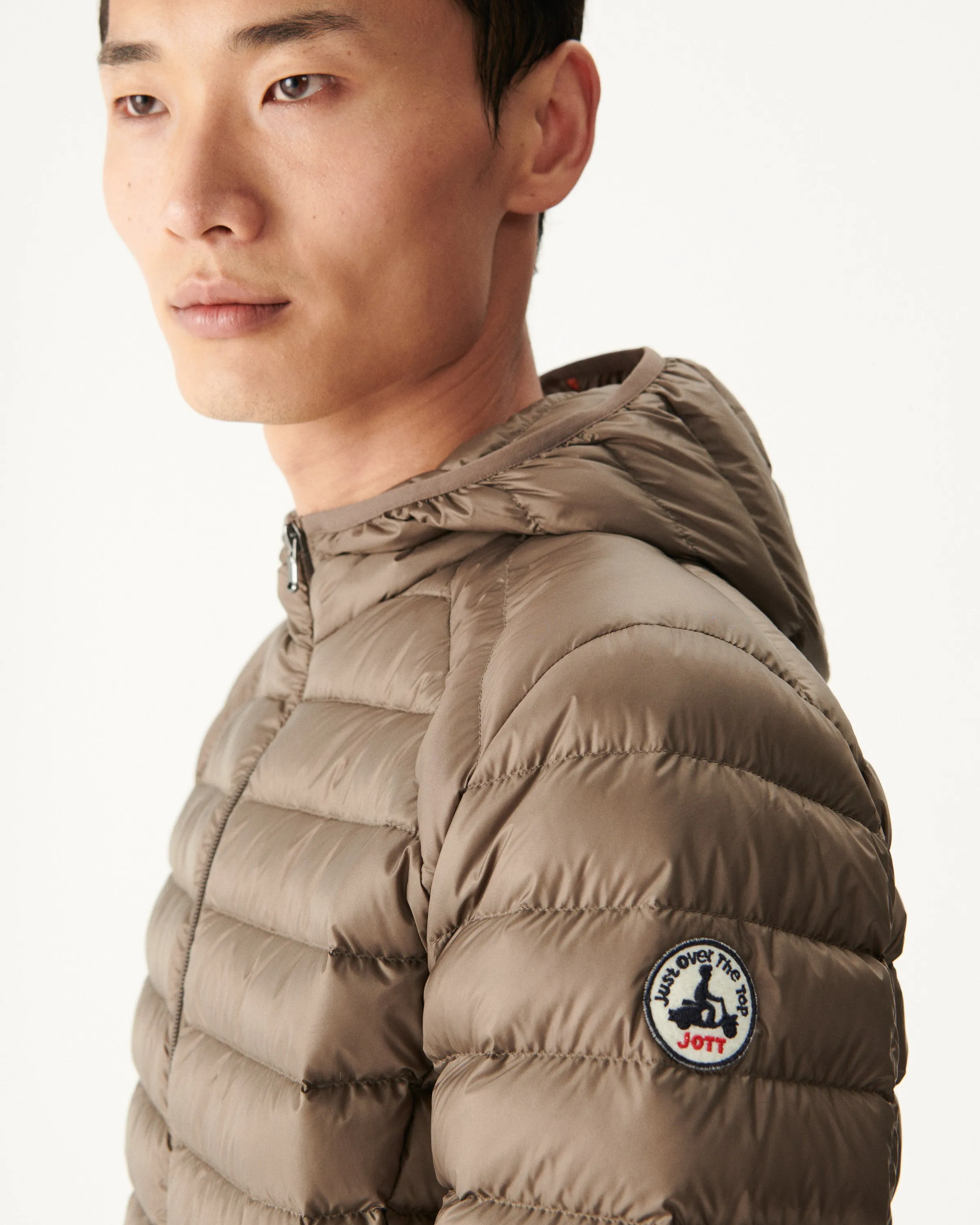 Taupe Lightweight down jacket Nico