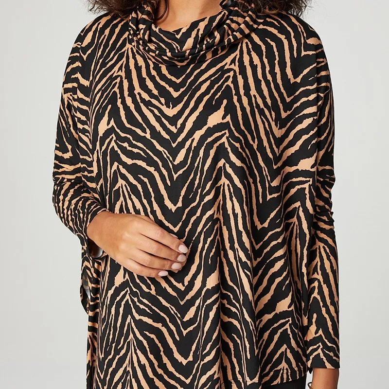 Tiger Long Sleeve Poncho