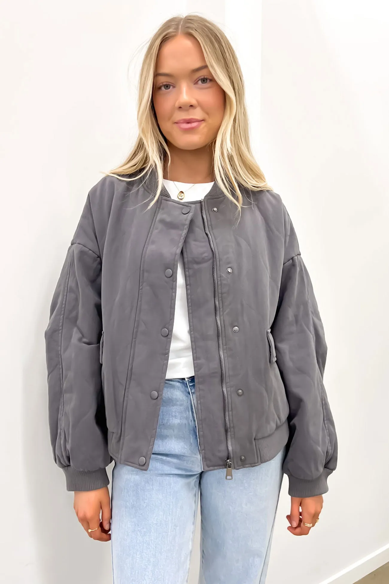 Toni Bomber Jacket Grey