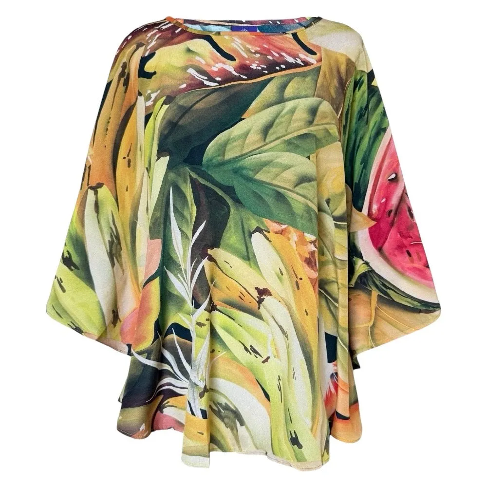 Tutti Frutti Italian Silk Poncho