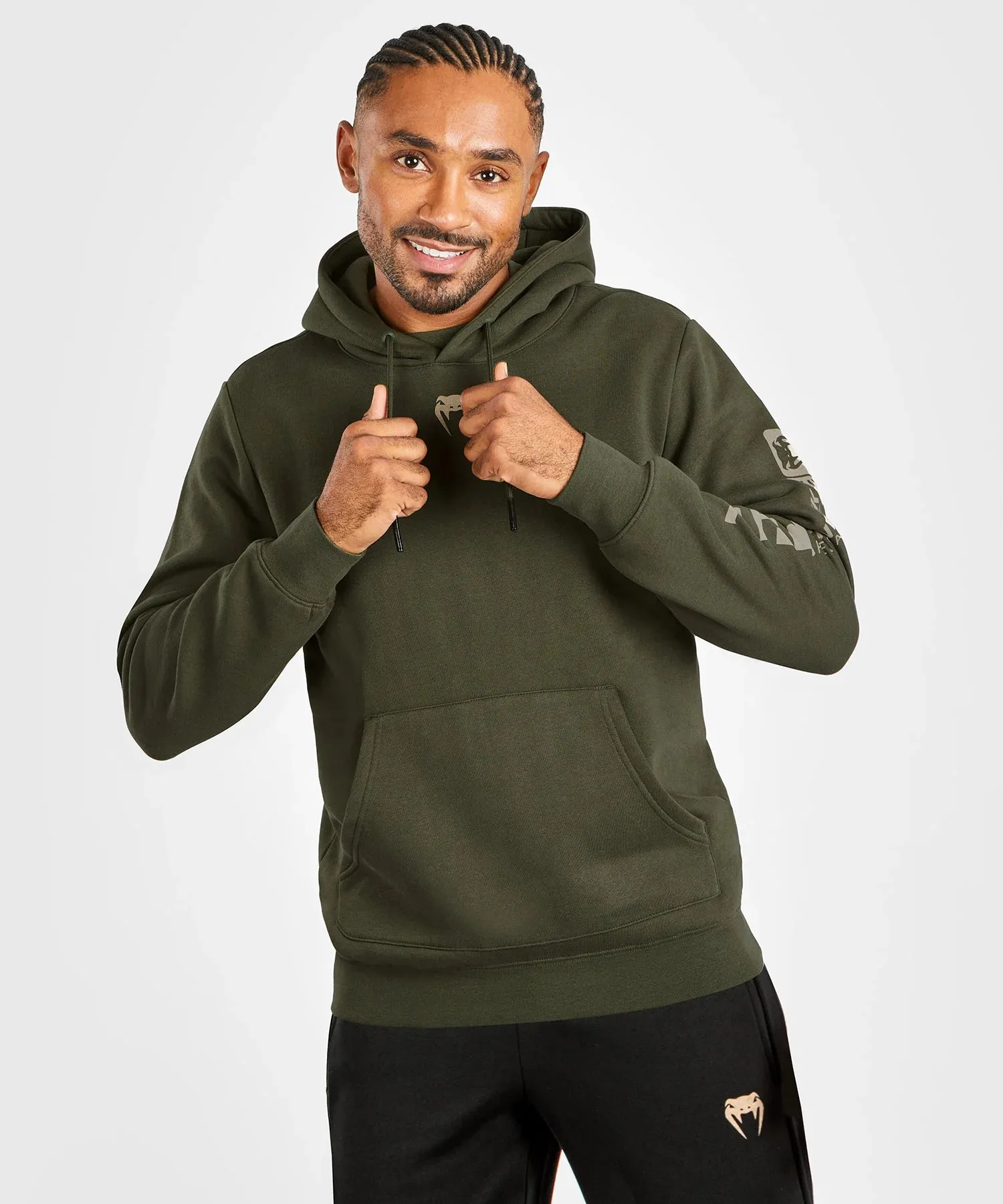 UFC Adrenaline by Venum Fight Week Men’s Pullover Hoodie VNMUFC-00183-590 Size S-XXL Khaki