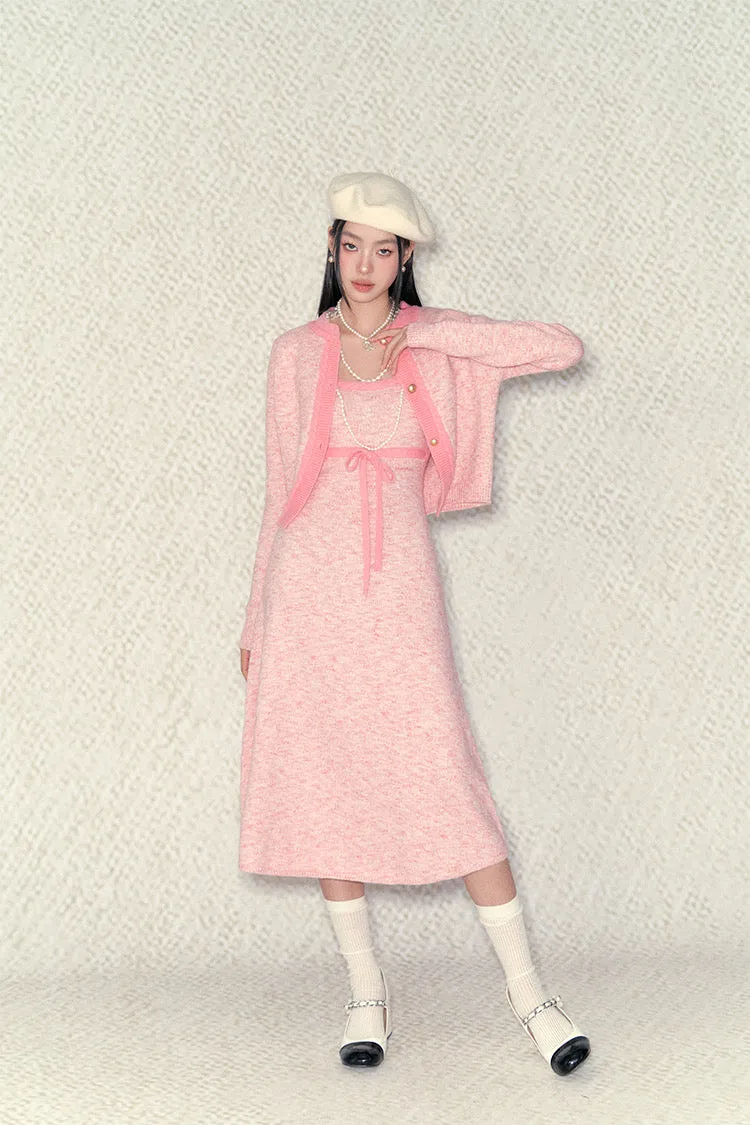 [Underpass]Pink Angel Knit Dress Set