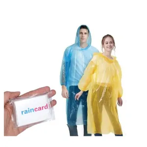 Unisex Disposable Rain Card For Emergency Use | Smallest Pocket Size Rain Card | Use And Throw Disposable Rain Card (Multicolor, Free Size)