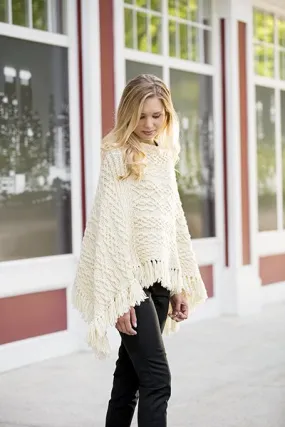 Universal Yarn Deluxe Cable Collection Patterns - Cumberland Poncho - PDF Download