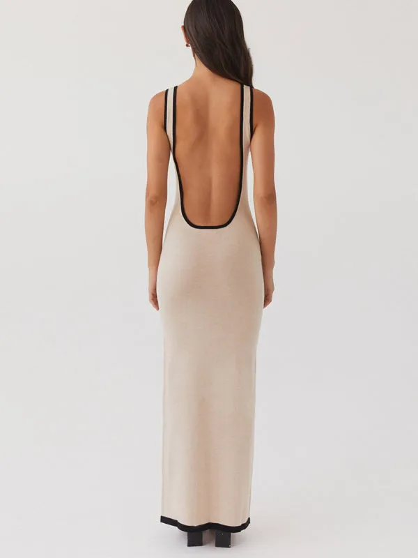 Urban Sass Summer Backless Bodycon Maxi Dress | Bandage Dress | Cutout maxi dress | Hollow out dress