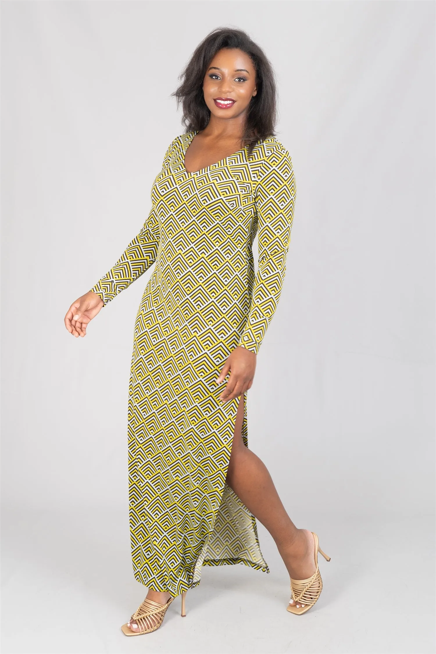 Vertigo VC32459LD Print Knit Maxi Dress