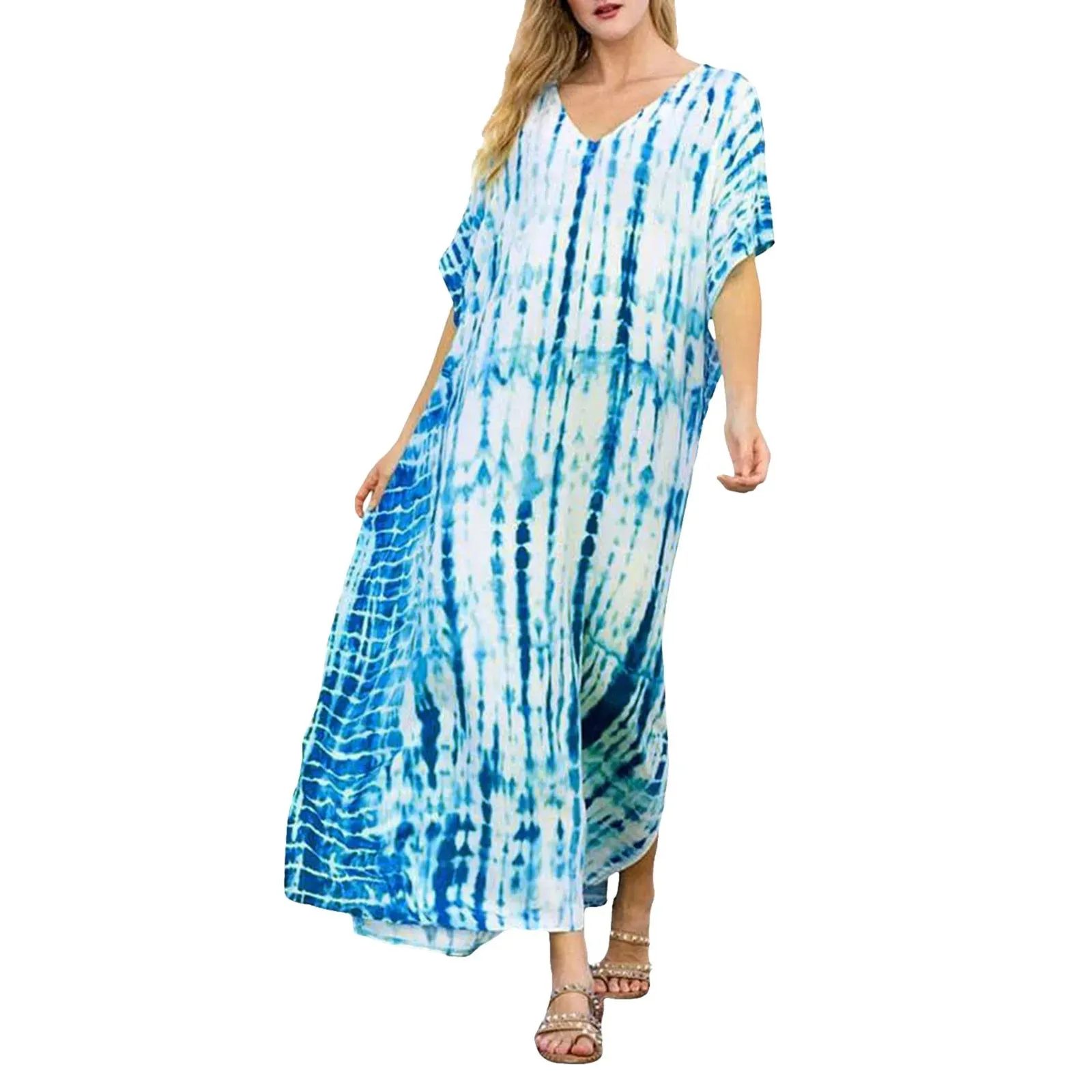 Women Swimsuits Cover-ups 2024 Boho Beach Dress Outfits Swimwear Large Size Summer Cover Up Sexy Bikini Beachwear Clothing