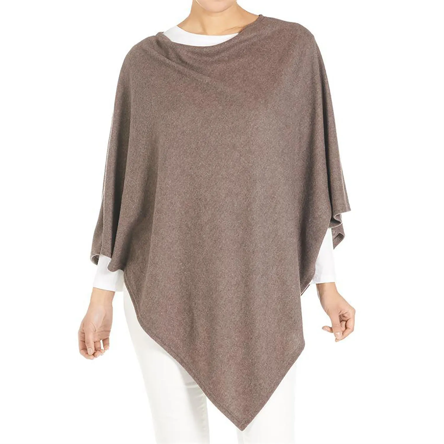 Women's Coco   Carmen Lightweight Brushed Poncho Brown