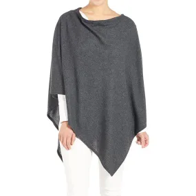 Women's Coco   Carmen Lightweight Brushed Poncho Charcoal