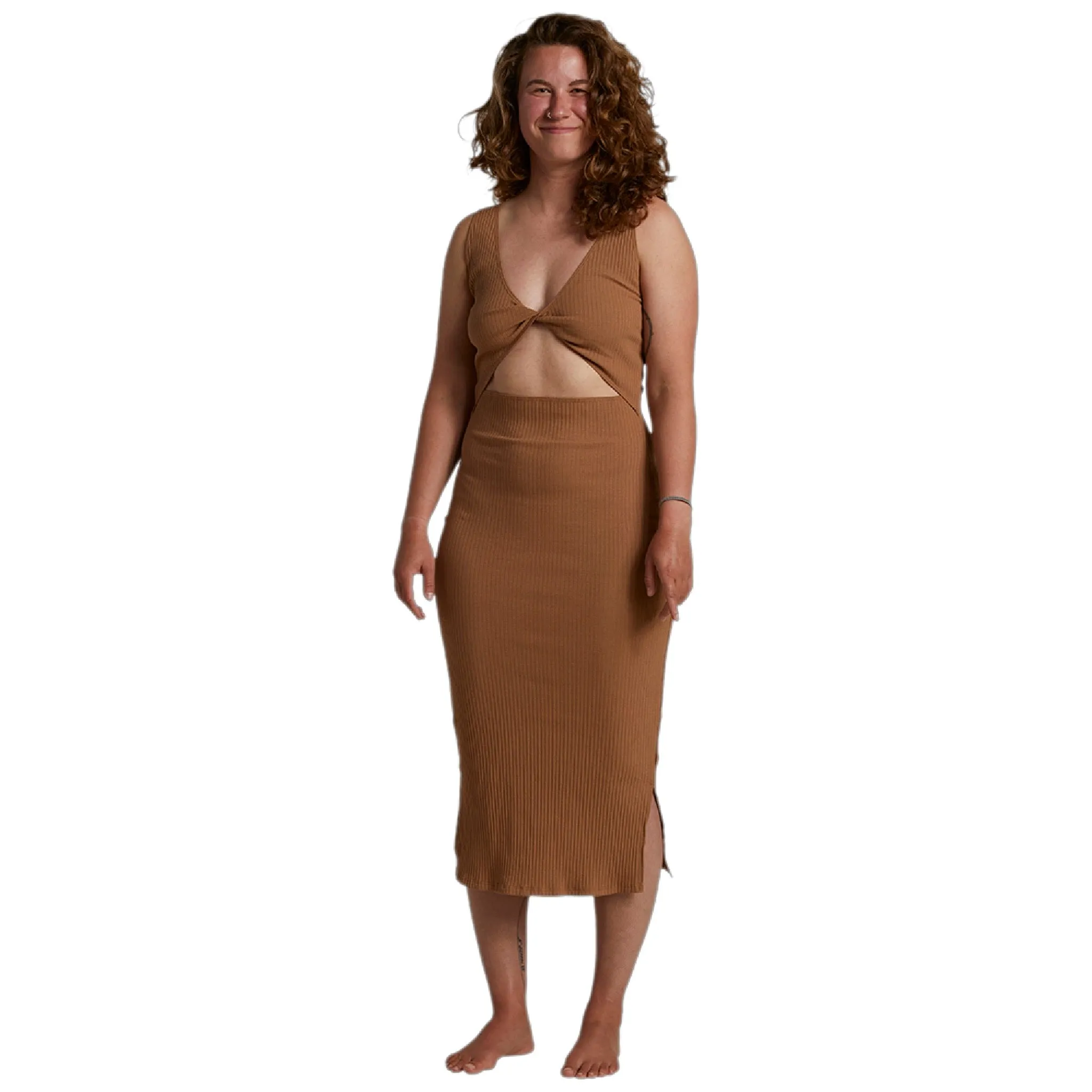 Womens Holoholo Midi Dress - Coconut