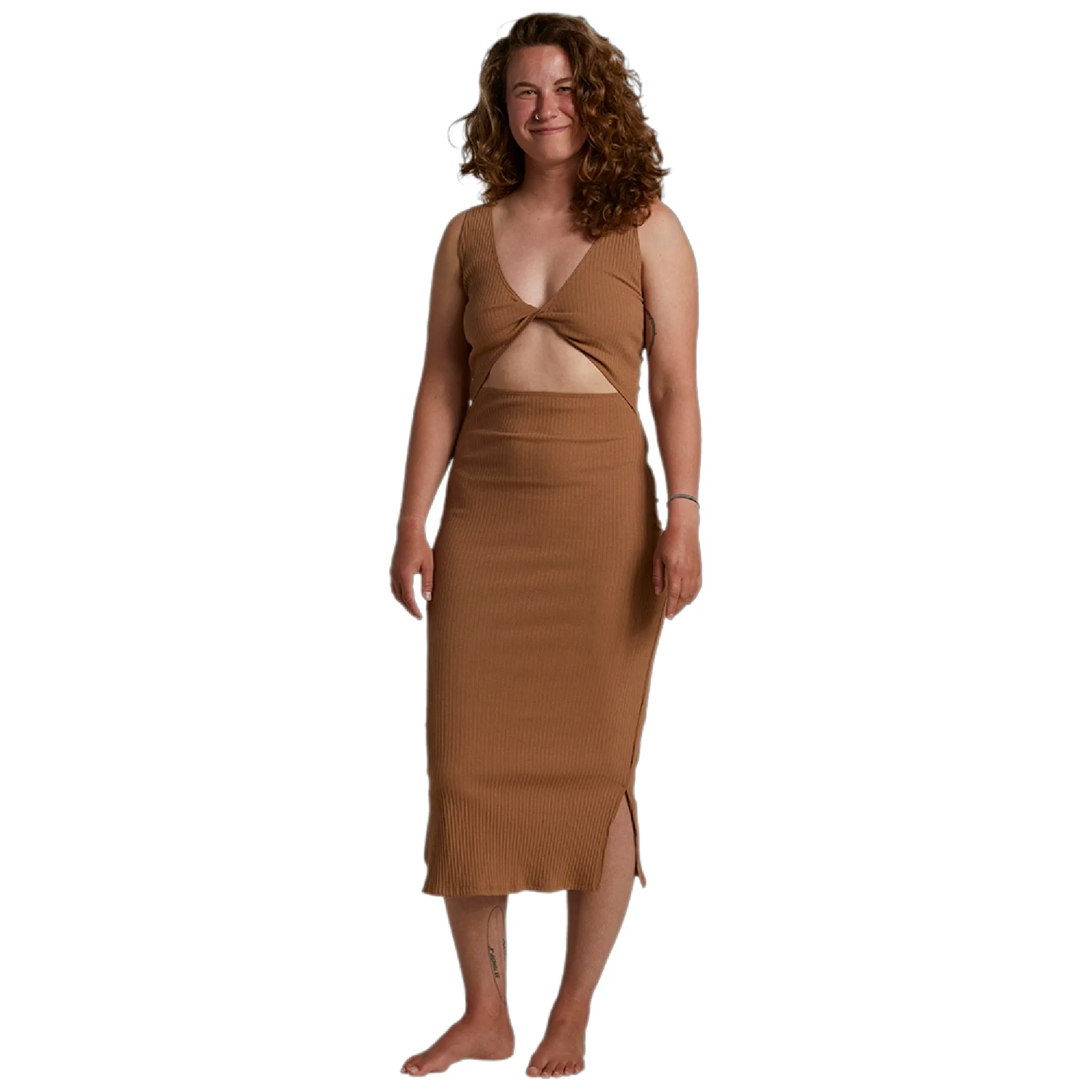 Womens Holoholo Midi Dress - Coconut