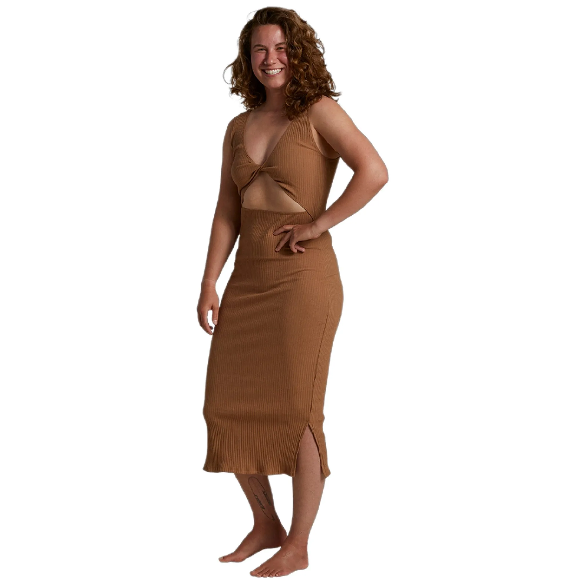 Womens Holoholo Midi Dress - Coconut