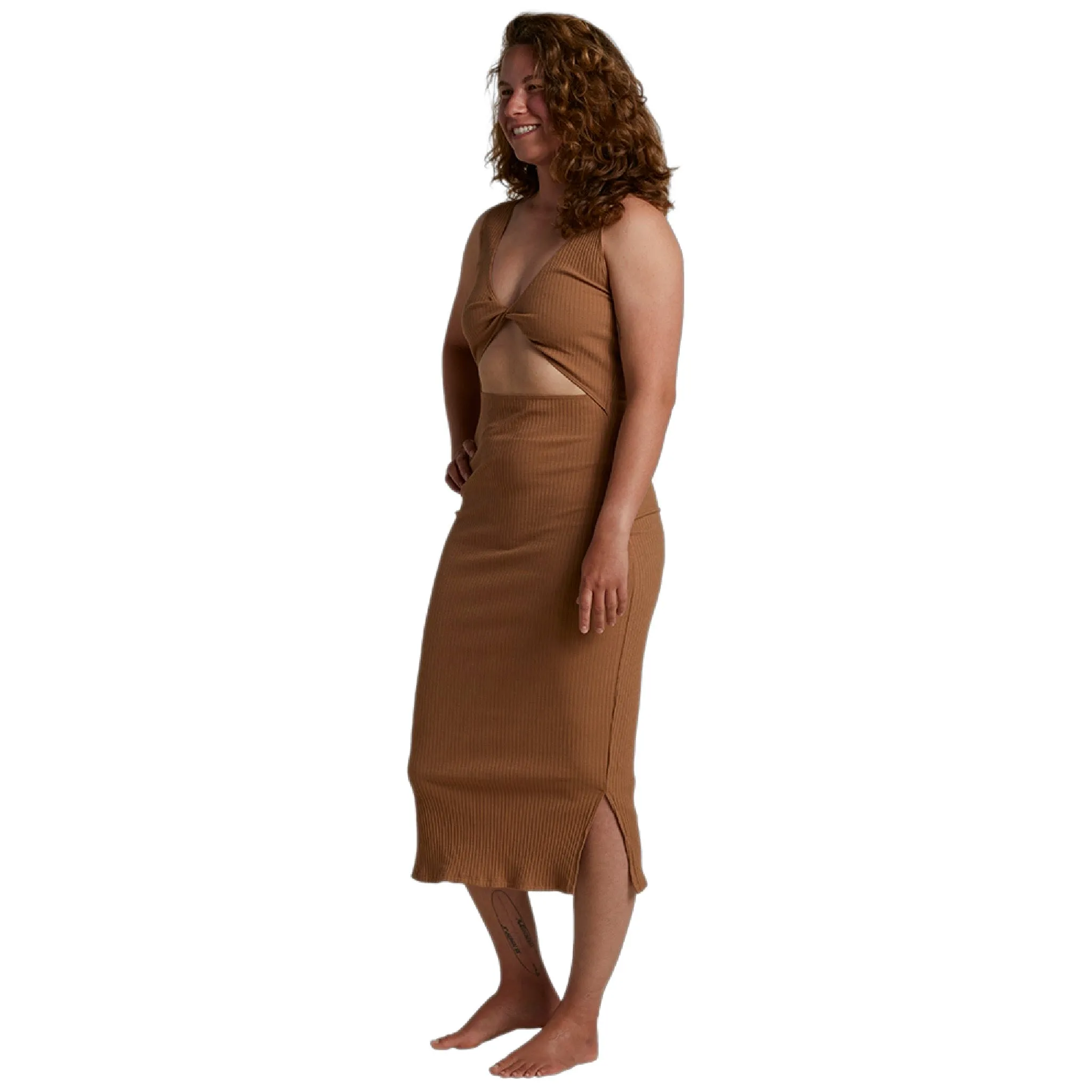 Womens Holoholo Midi Dress - Coconut